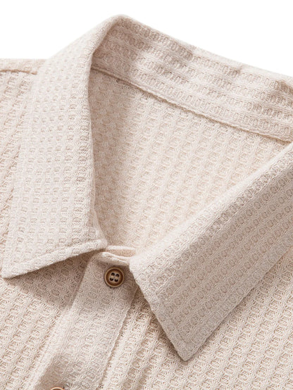 Beau Garcon | Knitted Waffle Polo Shirt