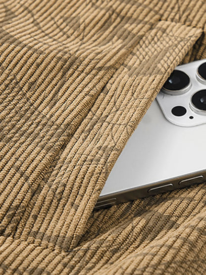 Beau Garcon | Leaf Print Corduroy Jacket