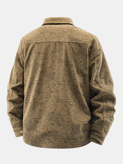 Beau Garcon | Leaf Print Corduroy Jacket