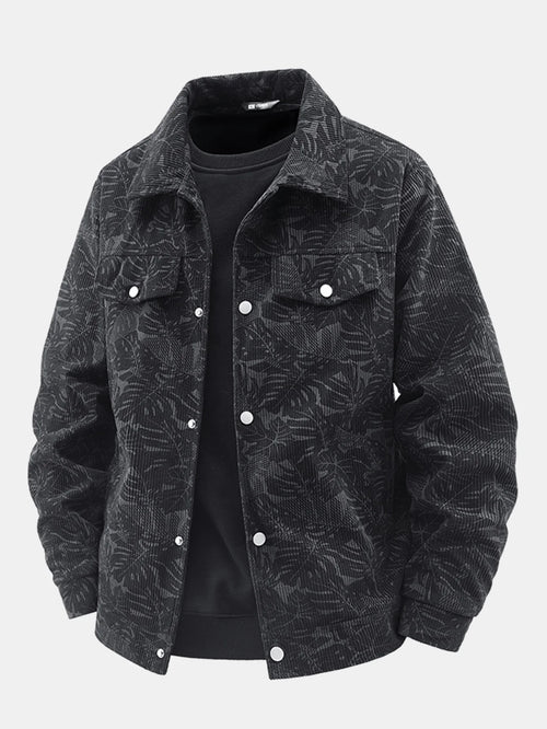Beau Garcon | Leaf Print Corduroy Jacket