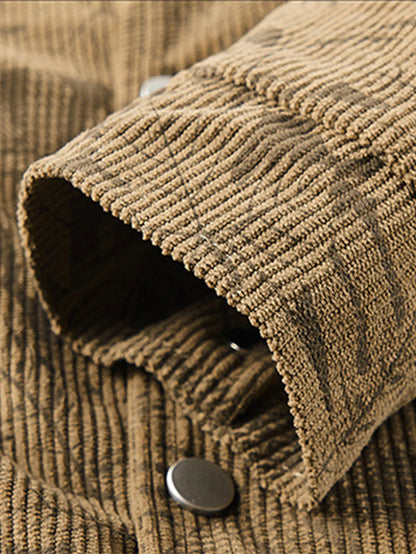 Beau Garcon | Leaf Print Corduroy Jacket