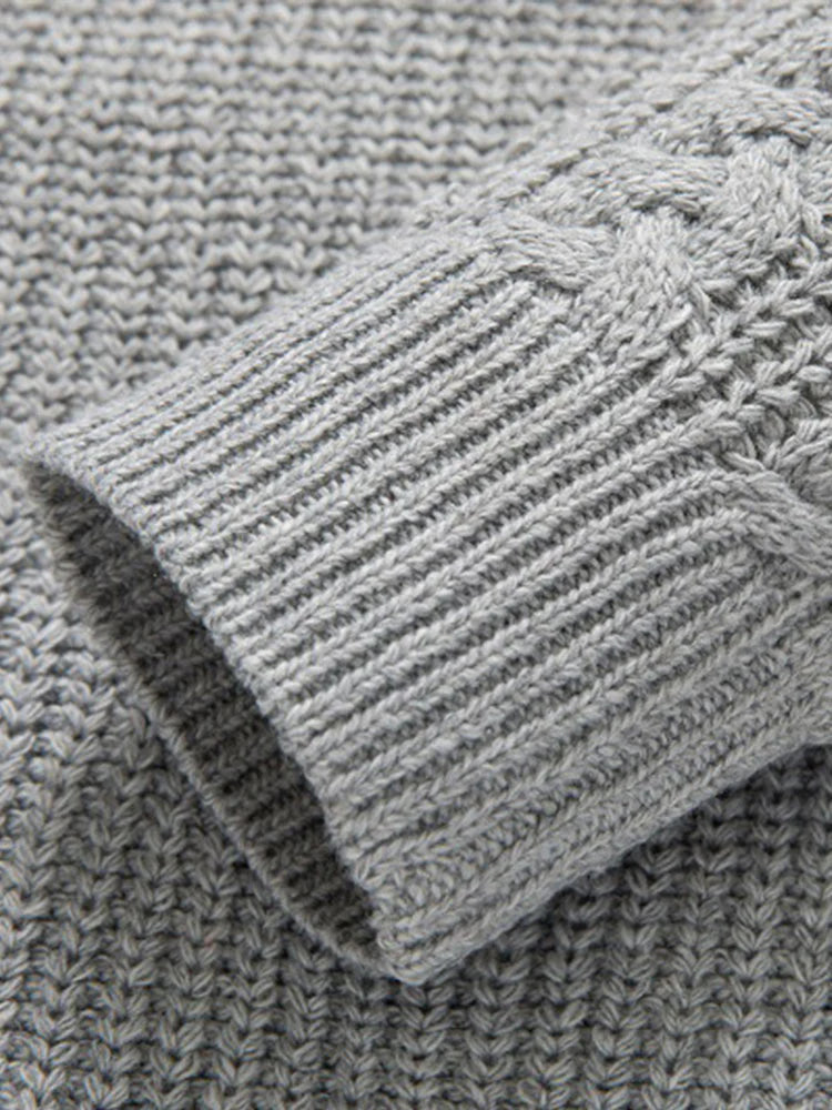 Beau Garcon | Leather Buckle Turtleneck Sweater