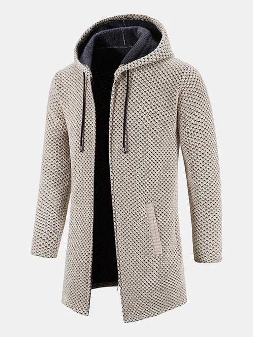 Beau Garcon | Long Line Textured Hooded Sweater