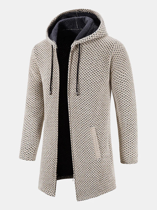 Beau Garcon | Long Line Textured Hooded Sweater