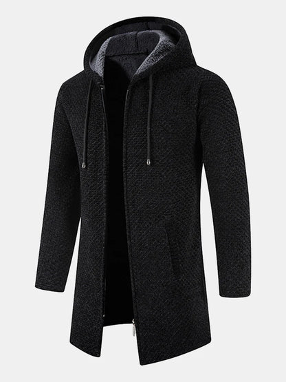 Beau Garcon | Long Line Textured Hooded Sweater