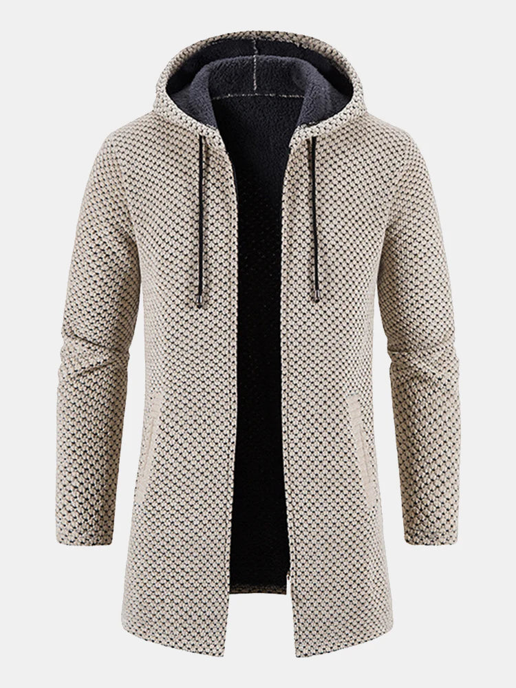 Beau Garcon | Long Line Textured Hooded Sweater