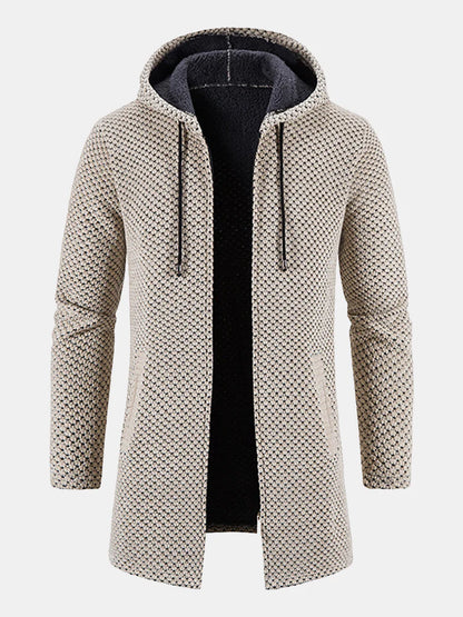 Beau Garcon | Long Line Textured Hooded Sweater