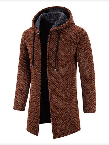 Beau Garcon | Long Line Textured Hooded Sweater