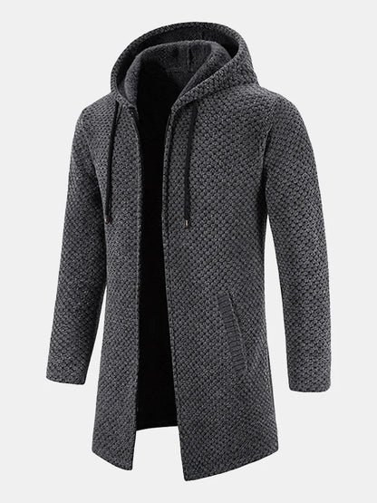 Beau Garcon | Long Line Textured Hooded Sweater
