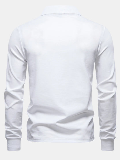 Beau Garcon | Long Sleeved Giraffe Embroidery Polo Shirt