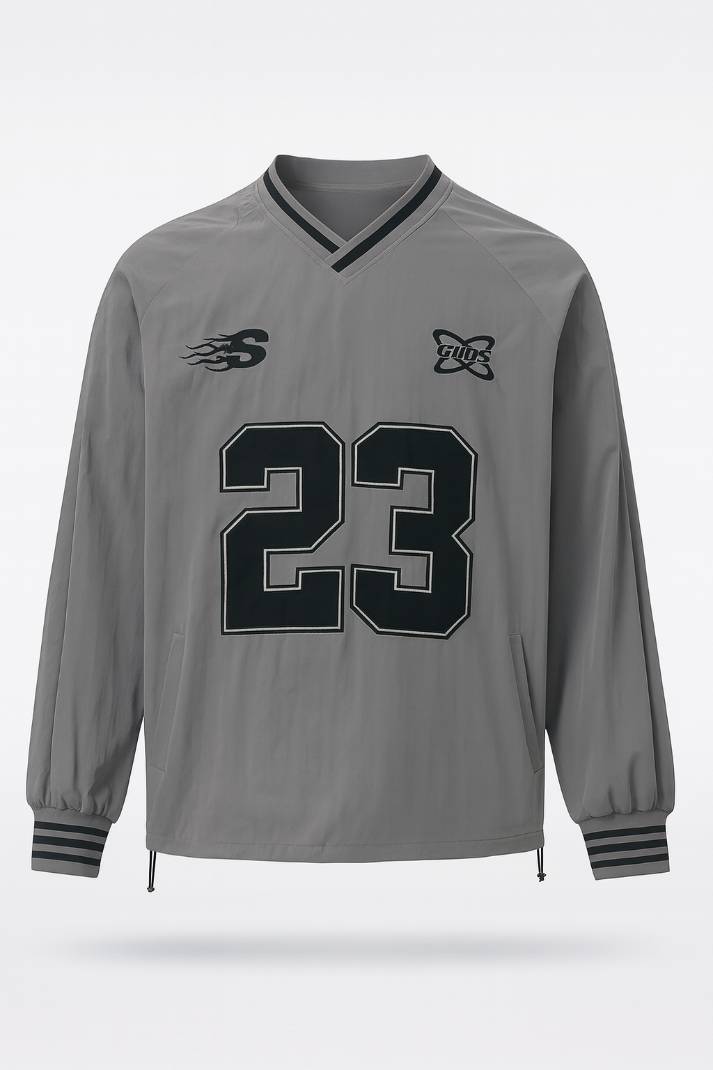 Beau Garcon | Long Sleeved Number Print V Neck Sweatshirt