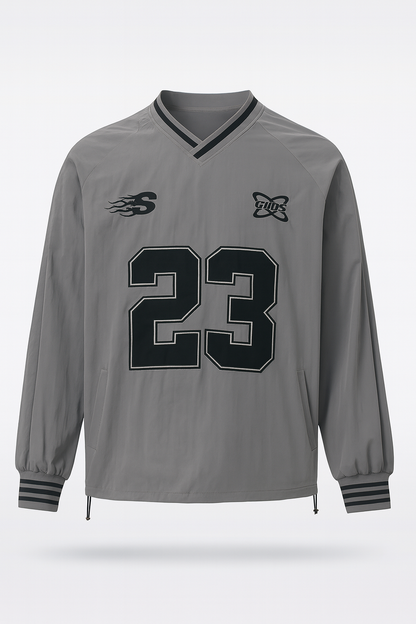 Beau Garcon | Long Sleeved Number Print V Neck Sweatshirt