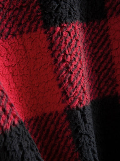 Beau Garcon | Plaid Pattern Teddy Hoodie