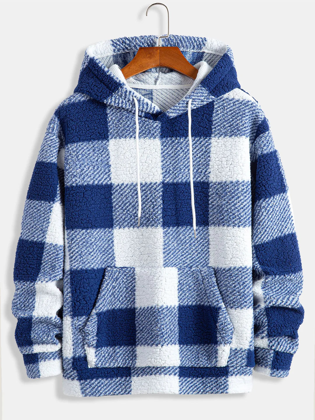 Beau Garcon | Plaid Pattern Teddy Hoodie
