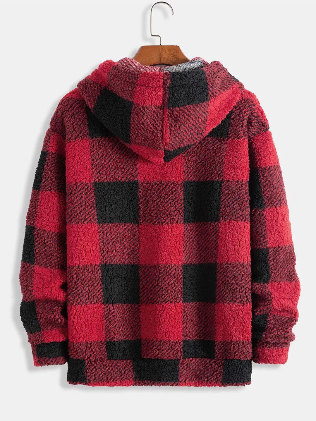 Beau Garcon | Plaid Pattern Teddy Hoodie