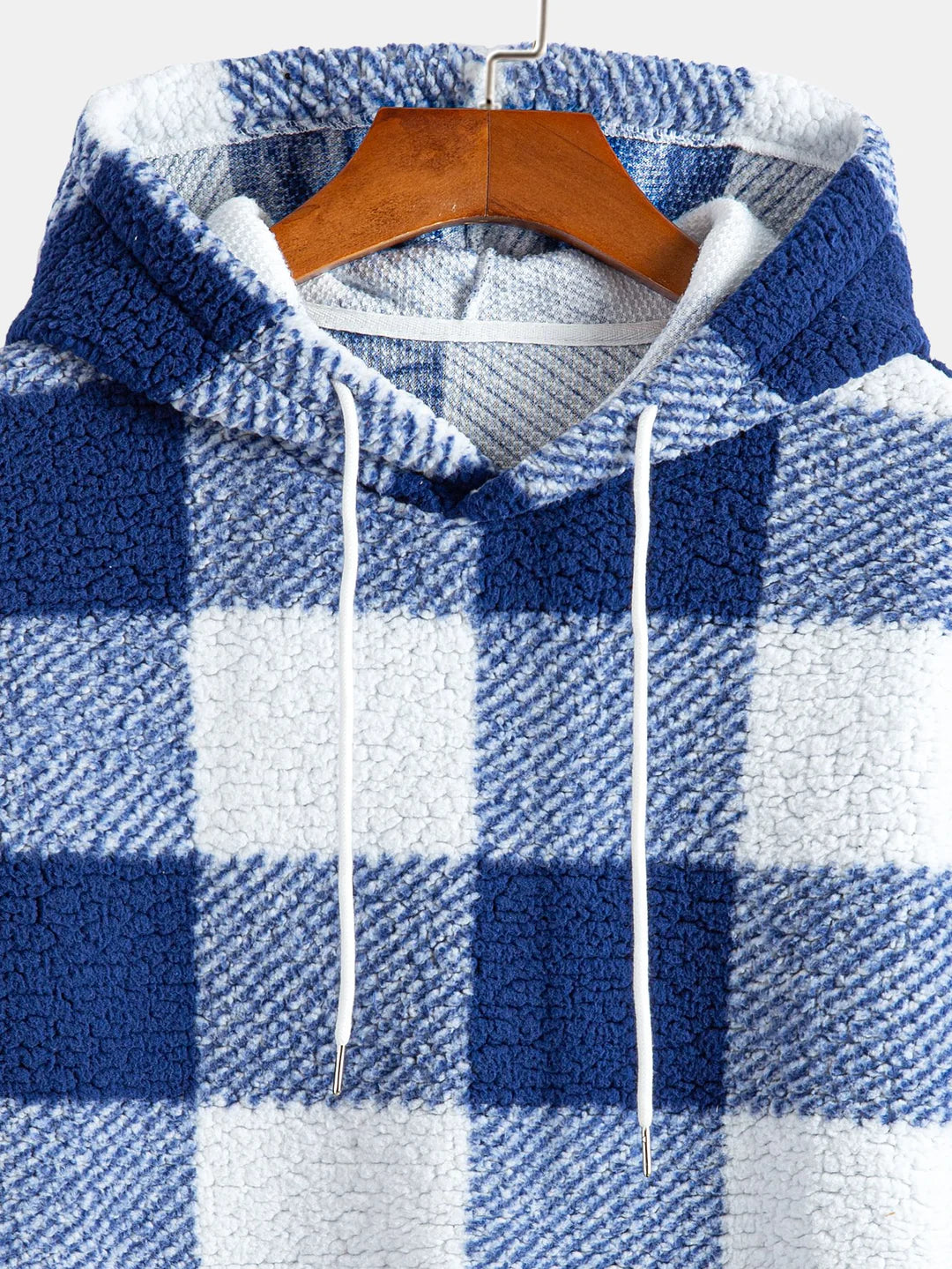 Beau Garcon | Plaid Pattern Teddy Hoodie