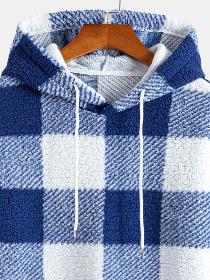 Beau Garcon | Plaid Pattern Teddy Hoodie