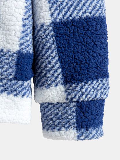 Beau Garcon | Plaid Pattern Teddy Hoodie