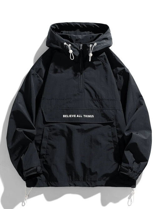 Beau Garcon | Quarter-Zip Nylon Hooded Windbreaker