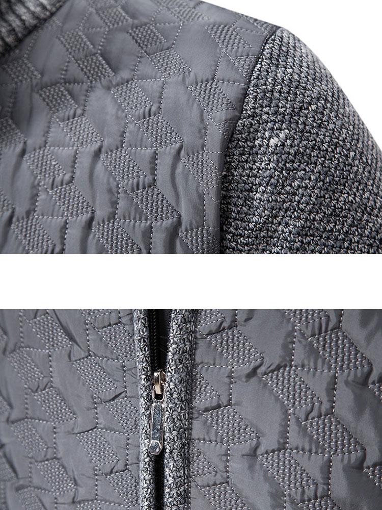 Beau Garcon | Quilted Jacquard Zip Up Sweater