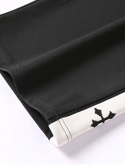 Beau Garcon | Relax Fit Cross Side Stripe Straight Leg Pants