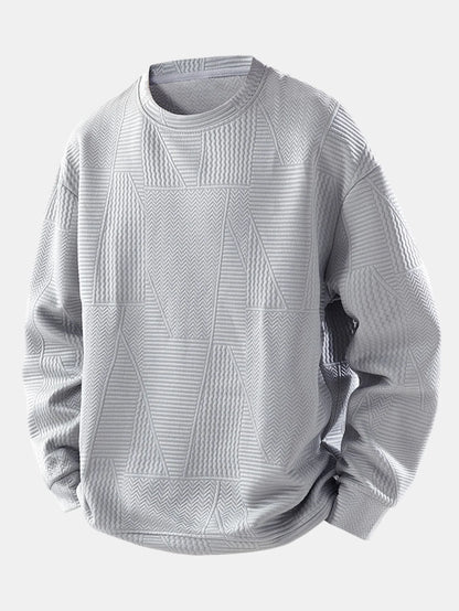 Beau Garcon | Relax Fit Geometric Jacquard Sweatshirt