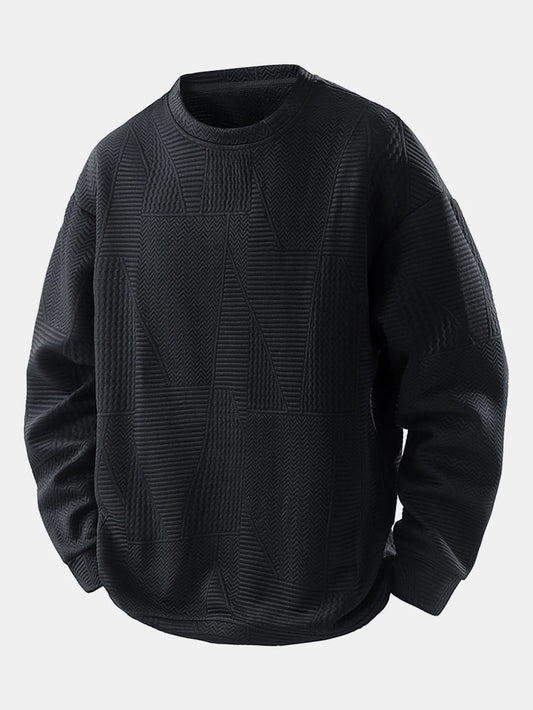 Beau Garcon | Relax Fit Geometric Jacquard Sweatshirt