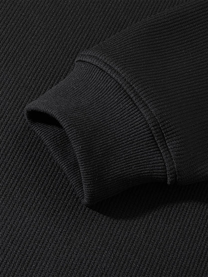 Beau Garcon | Relax Fit Waffle V Neck Sweatshirt