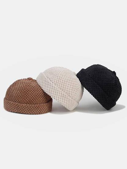 Beau Garcon | Retro Corduroy Solid Beanie Hat