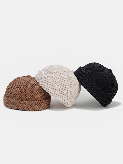 Beau Garcon | Retro Corduroy Solid Beanie Hat
