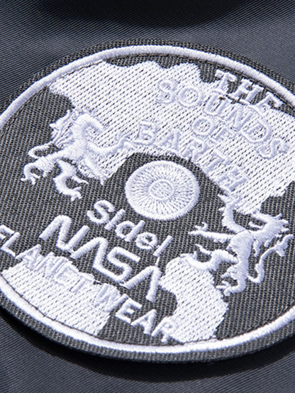 Beau Garcon | Reversible NASA Embroidered Patch Bomber Jacket