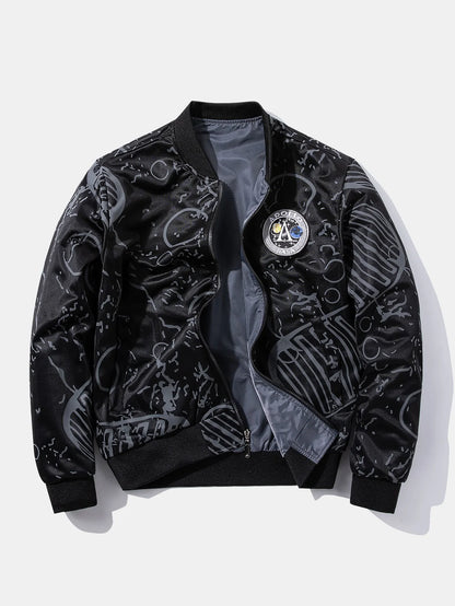 Beau Garcon | Reversible NASA Embroidered Patch Bomber Jacket