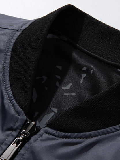 Beau Garcon | Reversible NASA Embroidered Patch Bomber Jacket