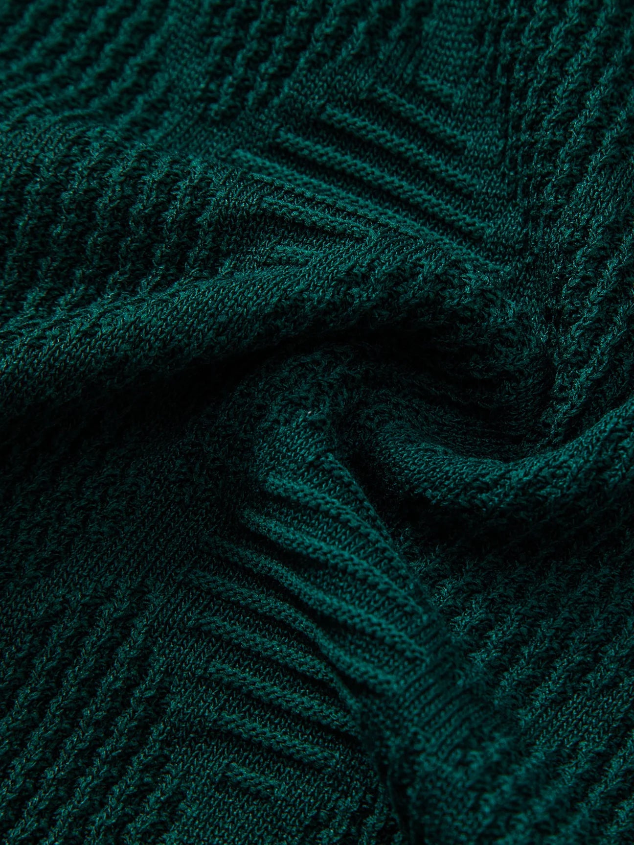 Beau Garcon | Rhombus Textured Zip Up Knitted Polo Shirt