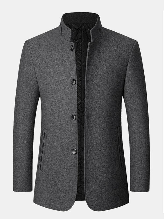 Beau Garcon | Stand Collar Wool Blended Blazer
