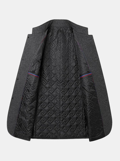 Beau Garcon | Stand Collar Wool Blended Blazer