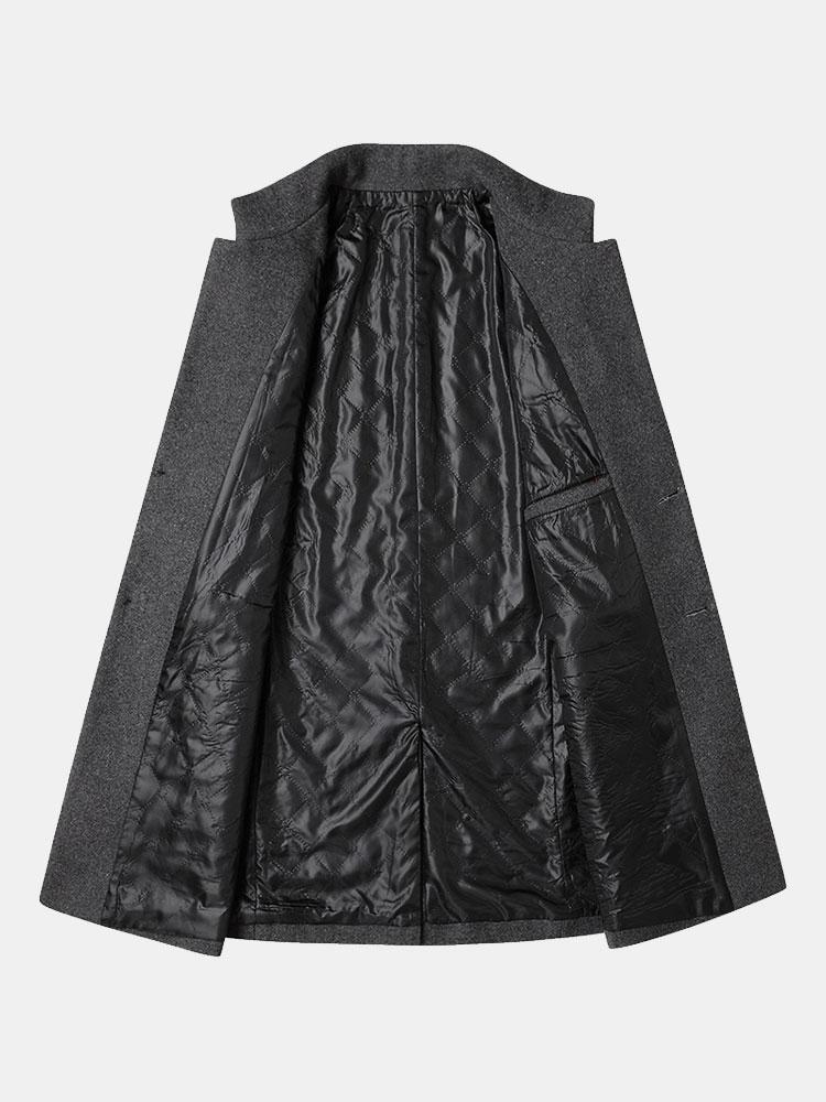 Beau Garcon | Stand Collar Woolen Overcoat