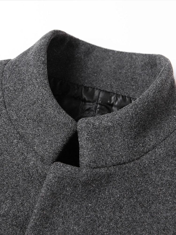 Beau Garcon | Stand Collar Woolen Overcoat