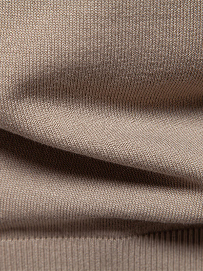 Beau Garcon | Stripe Knit Zip Up Polo Shirt