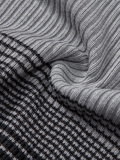 Beau Garcon | Striped Gradient Knitted Polo Shirt