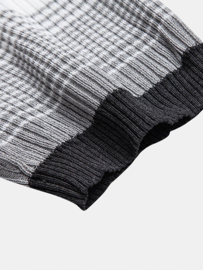 Beau Garcon | Striped Gradient Knitted Polo Shirt