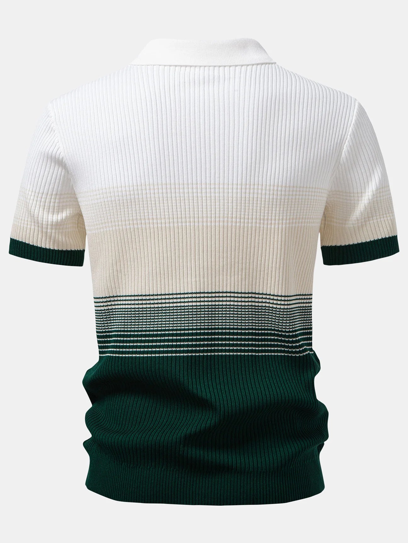 Beau Garcon | Striped Gradient Knitted Polo Shirt