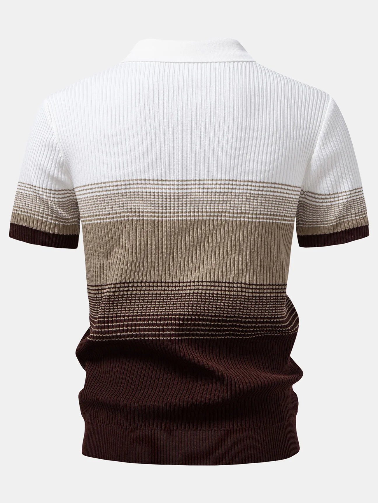 Beau Garcon | Striped Gradient Knitted Polo Shirt