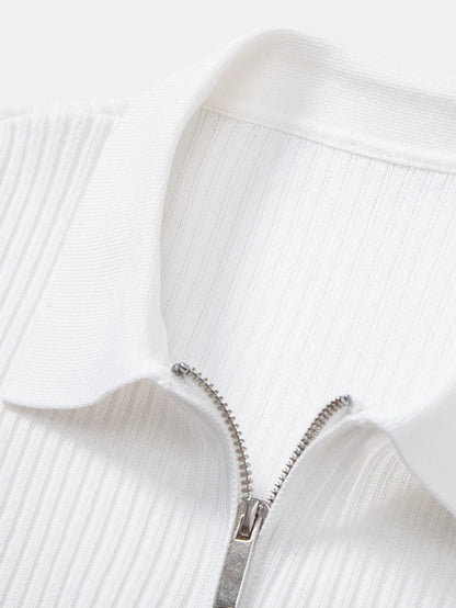 Beau Garcon | Striped Gradient Knitted Polo Shirt