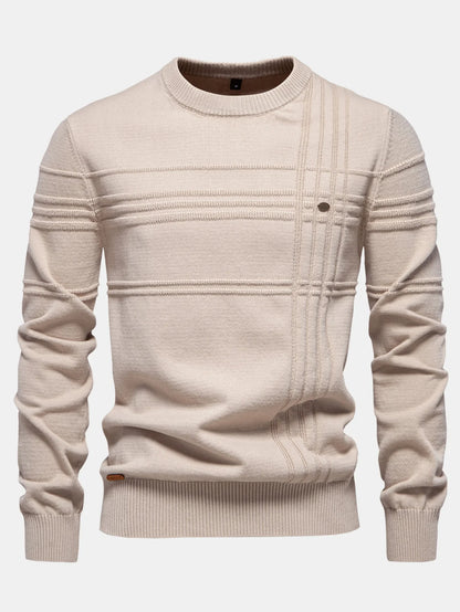 Beau Garcon | Striped Jacquard Crewneck Sweater