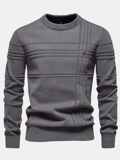 Beau Garcon | Striped Jacquard Crewneck Sweater