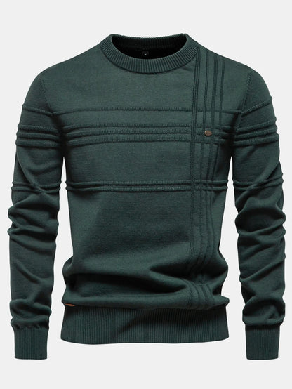 Beau Garcon | Striped Jacquard Crewneck Sweater