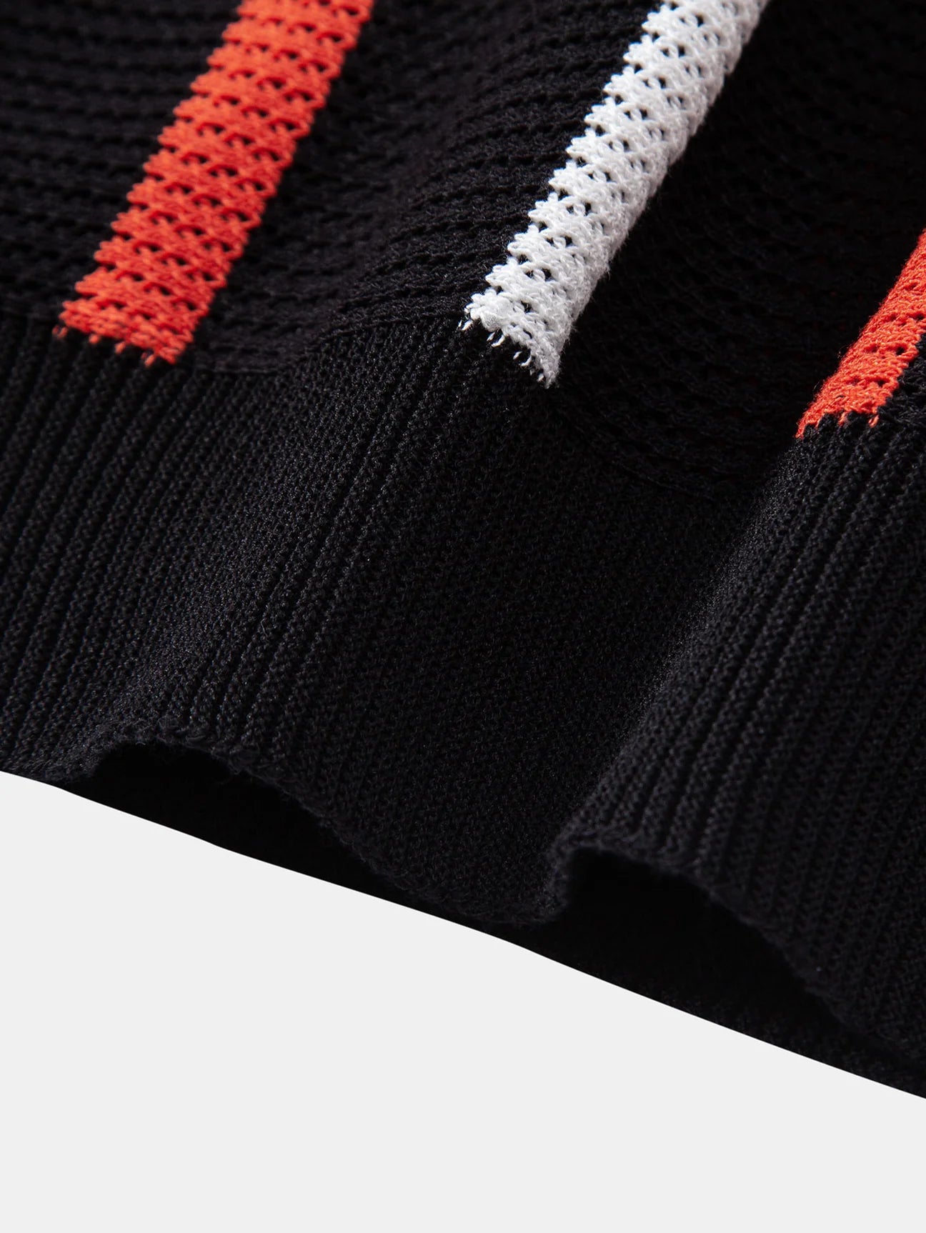 Beau Garcon | Striped Knit Zip Up Polo Shirt