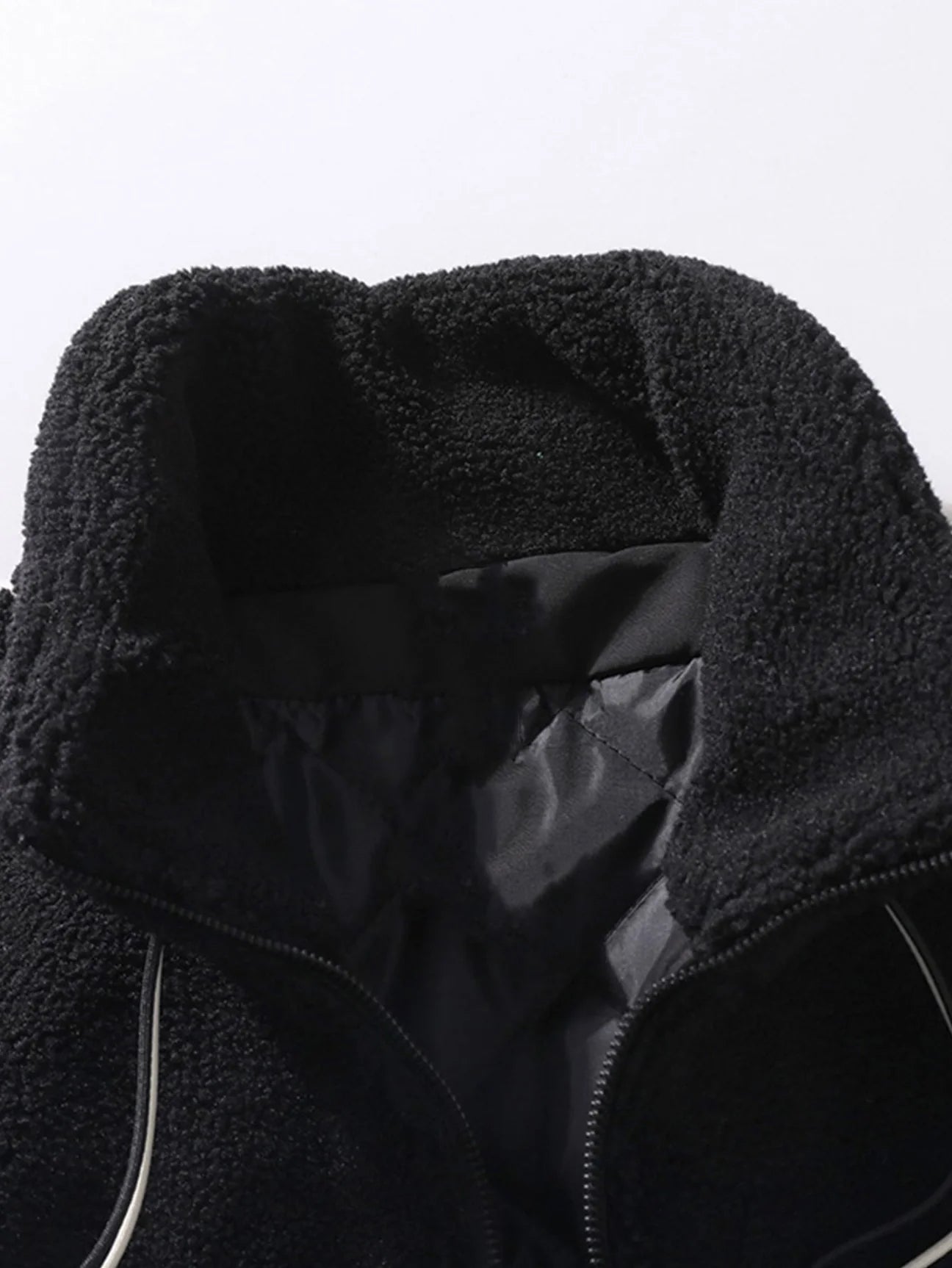 Beau Garcon | Teddy Fleece Checkerboard Stand Collar Jacket