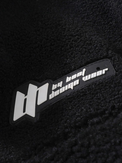 Beau Garcon | Teddy Fleece Checkerboard Stand Collar Jacket